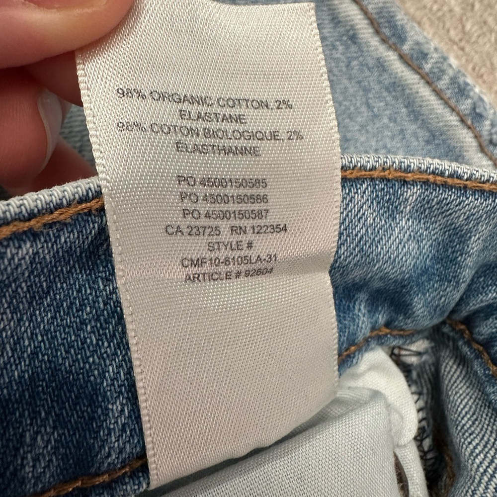 Denim Forum The Arlo High Rise Straight Light Wash Jeans - Picture 7 of 7